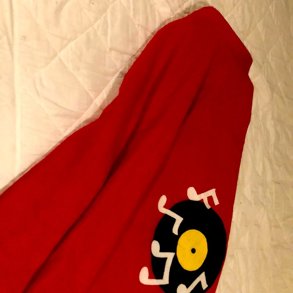 XXS red hand sewn felt poodle skirt